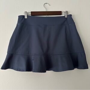 Tommy Bahama Navy Ruffle Hem Skater Skirt